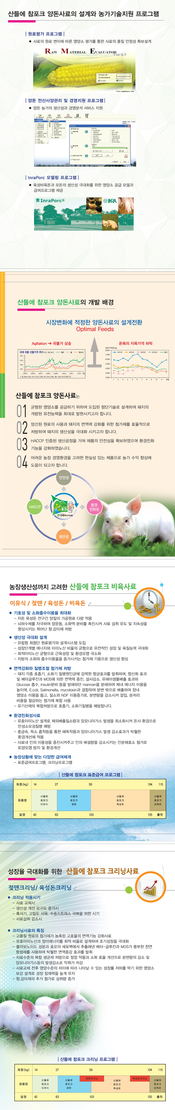 산들에 참포크 자돈,육성돈 시리즈